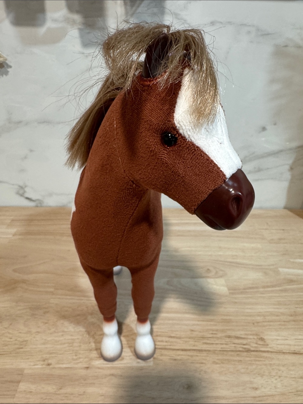 American Girl Brown & White Pony Plush Horse EUC - Picture 3 of 5